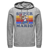 Men's Nintendo Super Mario Side View Retro Run Rainbow  Adult Pull Over Hoodie