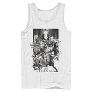 Men's Marvel Eternals Greyscale Poster  Adult Tank Top