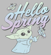 Men's Star Wars: The Mandalorian Grogu Hello Spring  Adult T-Shirt