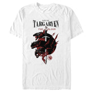 Men's Game of Thrones House Targaryen's Dragons  Adult T-Shirt