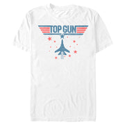 Men's Top Gun Fighter Jet and Stars Logo  Adult T-Shirt