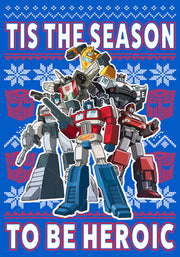 Men's Transformers Autobots Heroic Ugly Xmas  Adult T-Shirt