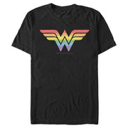 Men's Wonder Woman Rainbow Classic Logo  Adult T-Shirt