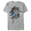 Men's Nintendo Zelda Link Bow and Arrow Jump  Adult T-Shirt