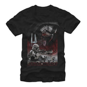 Men's Star Wars The Force Awakens Kylo Ren Stormtroopers Battle  Adult T-Shirt