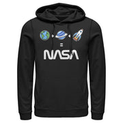 Men's NASA Emoji Space Logo Equation  Adult Pull Over Hoodie