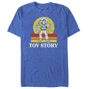 Men's Toy Story Retro Striped Buzz Lightyear  Adult T-Shirt