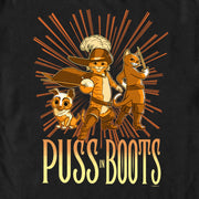 Men's Puss in Boots: The Last Wish Character Poster  Adult T-Shirt