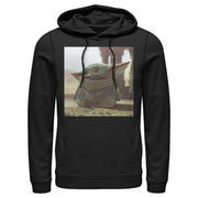 Men's Star Wars: The Mandalorian The Child Square Frame  Adult Pull Over Hoodie