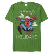 Men's Marvel Christmas Holly Spider-Man  Adult T-Shirt