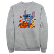 Men's Lilo & Stitch Fall Leaf Pile  Adult Sweatshirt