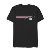 Men's Star Trek Retro Rainbow Warp Drive  Adult T-Shirt