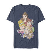 Men's Disney Princesses Artistic Portrait  Adult T-Shirt