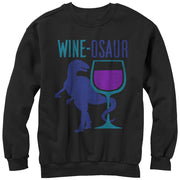 Women's CHIN UP Wine Dinosaur  Adult Sweatshirt