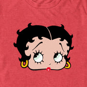 Men's Betty Boop Puppy Dog Eyes Face  Adult T-Shirt