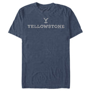 Men's Yellowstone White Dutton Ranch Brand Logo  Adult T-Shirt