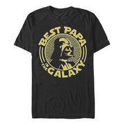 Men's Star Wars Darth Vader Best Papa in the Galaxy Sun  Adult T-Shirt