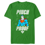 Men's Superman St. Patrick's Day Pinch Proof Man of Steel  Adult T-Shirt