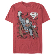 Men's Superman Daily Planet Newspaper  Adult T-Shirt