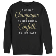 Women's CHIN UP Christmas Champagne  Adult Sweatshirt