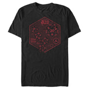 Men's Dungeons & Dragons Icosahedron Schematic  Adult T-Shirt