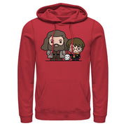 Men's Harry Potter Hagrid & Hedwig Kawaii Cuties  Adult Pull Over Hoodie