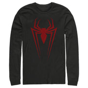 Men's Marvel Spider-Man Icon Badge  Adult Long Sleeve Shirt