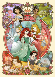 Men's Disney Princesses Vintage Collage  Adult T-Shirt