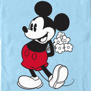 Men's Mickey & Friends Classic Mouse Flowers  Adult T-Shirt