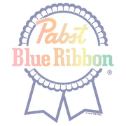 Men's Pabst Rainbow Blue Ribbon Logo  Adult T-Shirt