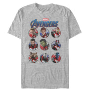 Men's Marvel Avengers: Endgame Hero Circles  Adult T-Shirt