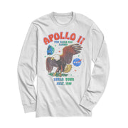 Men's NASA Lunar Tour Eagle  Adult Long Sleeve Shirt