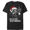 Men's Star Wars Christmas Vader Lack of Cheer Disturbing  Adult T-Shirt