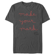 Men's Cruella Make Your Mark Cursive Writing  Adult T-Shirt