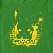 Men's Pokemon Pikachu Mural  Adult T-Shirt