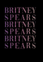 Men's Britney Spears Cheetah Repeating Name  Adult T-Shirt