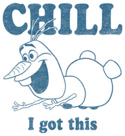 Men's Frozen Olaf Chill I Got This Portrait  Adult T-Shirt