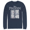 Men's Frozen Character Squares  Adult Long Sleeve Shirt