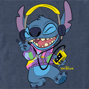 Men's Lilo & Stitch Cool Headphones Stitch  Adult T-Shirt