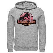 Men's Jurassic Park Logo Sunset  Adult Pull Over Hoodie