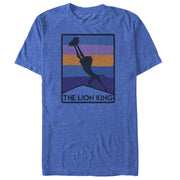 Men's Lion King Striped Rafiki Welcomes King  Adult T-Shirt