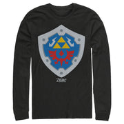 Men's Nintendo Legend of Zelda Link's Awakening Hylian Shield  Adult Long Sleeve Shirt