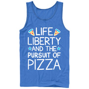 Men's Lost Gods Life Liberty Pursuit of Pizza  Adult Tank Top