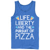 Men's Lost Gods Life Liberty Pursuit of Pizza  Adult Tank Top