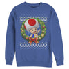 Men's Nintendo Christmas Toad Wreath  Adult Sweatshirt