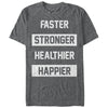 Women's CHIN UP Faster Stronger Healthier Happier  Adult Boyfriend Tee