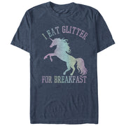 Men's Lost Gods Glitter Breakfast Unicorn  Adult T-Shirt