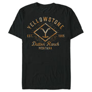 Men's Yellowstone Rusty Dutton Ranch Brand Logo Est 1886  Adult T-Shirt