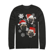 Men's Lost Gods Ugly Christmas Pug  Adult Long Sleeve Shirt