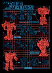 Men's Transformers Robot Transformations  Adult T-Shirt